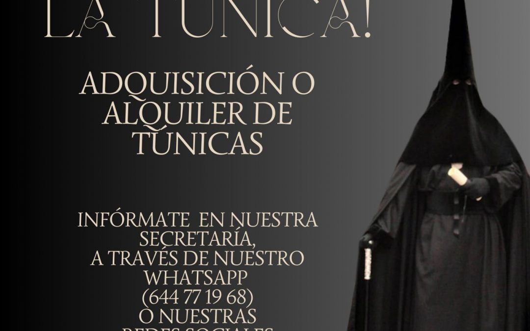 Viste la túnica el próximo Sábado Santo